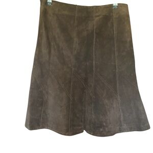 Janesville Womens Vintage Y2k 2005 Leather Tulip Skirt